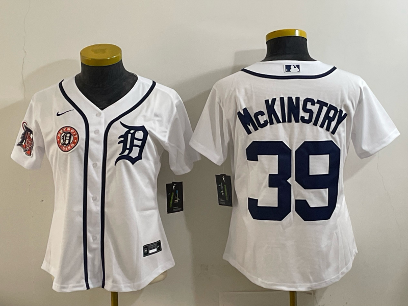 Youth  Detroit Tigers #39 McKinstry white 2025 Nike MLB jersey 004->youth mlb jersey->Youth Jersey